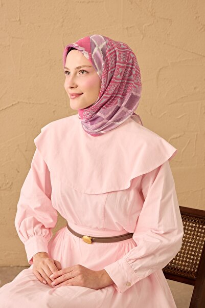 Silk Home Soft Eşarp Urban Patch Pembe