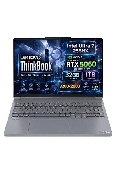 LENOVO ThinkBook 16p G6 IAX 21R0001GTX-OMG64 16 inç DDR5 8GB 512GB SSD, FreeDOS