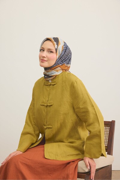 Silk Home Eșarfă moale Urban Patch scorțișoară