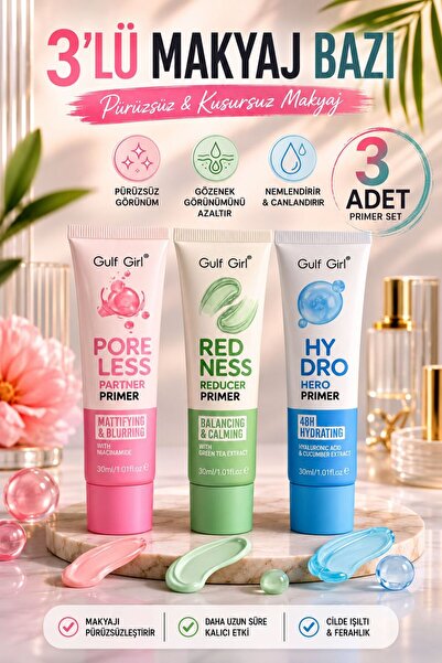 GulFlower Makeup Base Set of 3