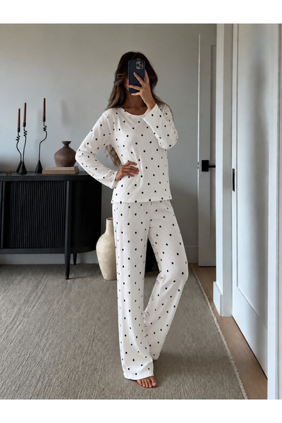 ÖZ PAMUK Set de pijamale SOFT din țesătură cu imprimeu și mâneci lungi pentru...