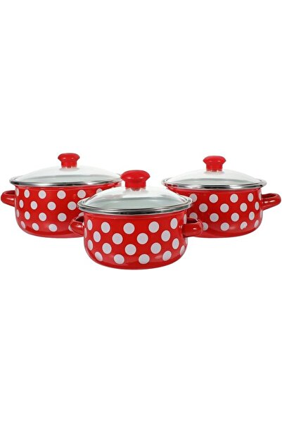 PRETYZOOM 1set Enamel Mini Soup Pot With Lid And Handles Non-stick Cooking Pa...