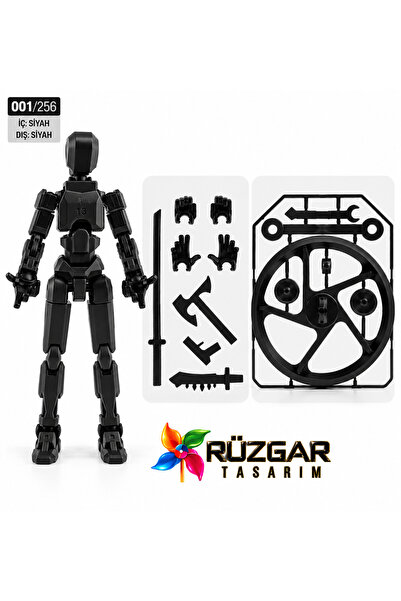 Dummy Figür Eklemli Pozlanabilir Model Titan 113 Dummy 1.0 SİYAH