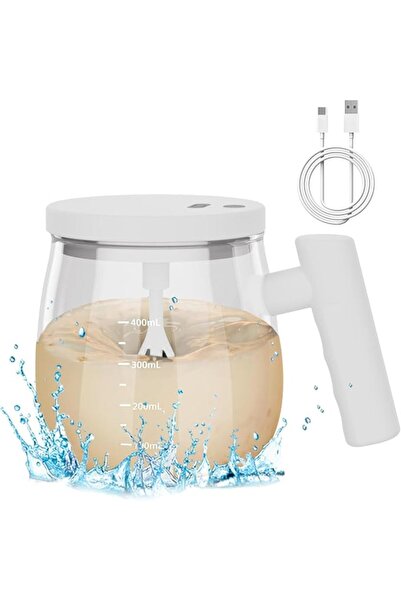 ALMEKAQUZ 14oz Electric Mixing Mug, Type C Rechargeable Waterproof Self Stirr...