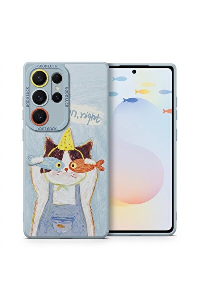 Nezih Case Samsung Galaxy S25 Ultra ile Uyumlu Kamera Korumalı Desenli Siliko...