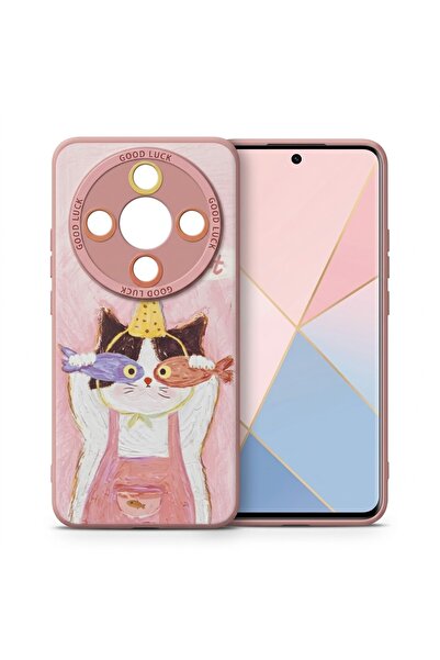Nezih Case Honor Magic 8 Lite ile Uyumlu Kamera Korumalı Desenli Silikon Kılıf