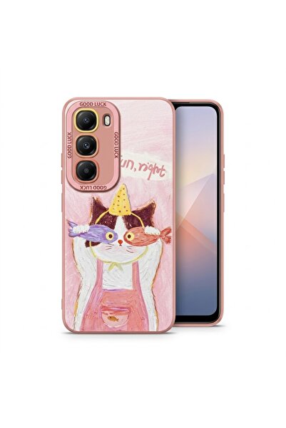 Nezih Case İnfinix Hot 60İ ile Uyumlu Kamera Korumalı Desenli Silikon Kılıf
