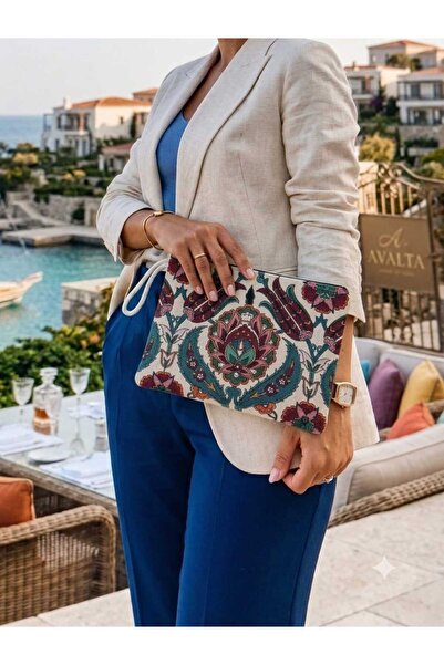Generic Brand Ottoman Motif Medium Size Tapestry Handbag