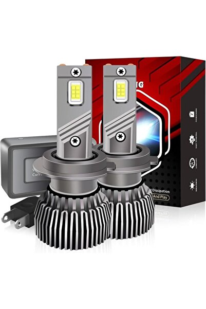 Generic مصباح أمامي LED H7 بقوة 130 واط، 12 فولت/24 فولت، 6500 كلفن، فائق الس...