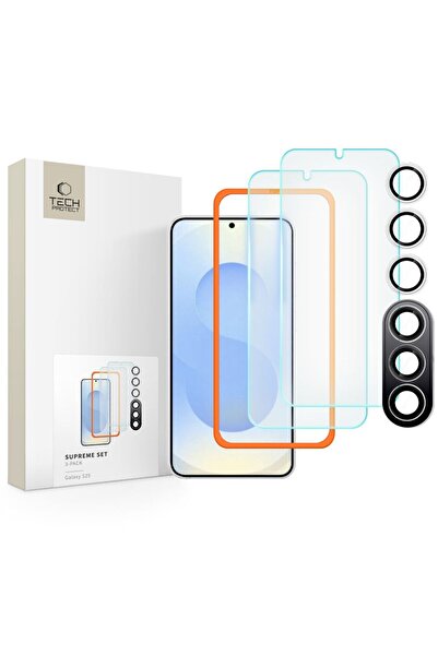 Tech-Protect Supreme Set Σκληρυμένο Γυαλί για Οθόνη & Κάμερες, Σετ 3 τεμαχίων...