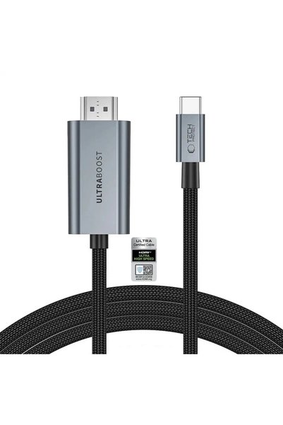Tech-Protect Καλώδιο Ultraboost Type-C σε HDMI 2.1 8K 60Hz 200 εκ. σε Γκρι Σι...