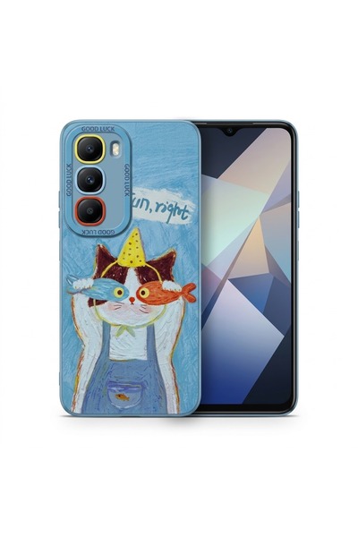 Nezih Case İnfinix Hot 60İ ile Uyumlu Kamera Korumalı Desenli Silikon Kılıf