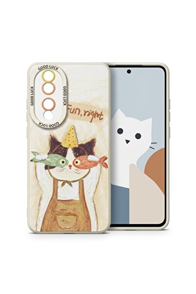 Nezih Case Honor 90 ile Uyumlu Kamera Korumalı Desenli Silikon Kılıf