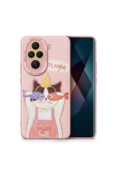 Nezih Case Honor 200 Pro ile Uyumlu Kamera Korumalı Desenli Silikon Kılıf