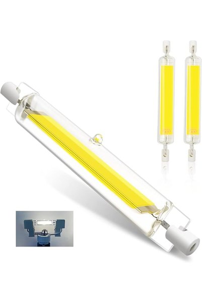 TERRIFI مصابيح LED نوع R7S بطول 118 مم وقوة 10 واط، إضاءة بيضاء باردة قابلة ل...