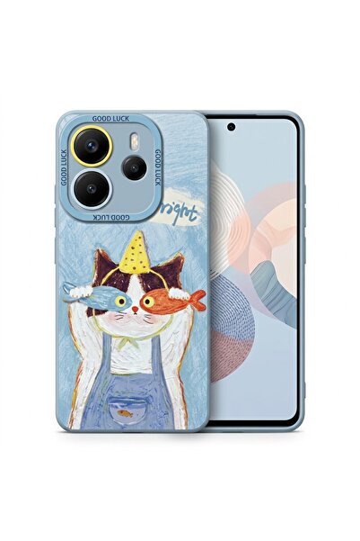 Nezih Case Redmi Note 14 ile Uyumlu Kamera Korumalı Desenli Silikon Kılıf
