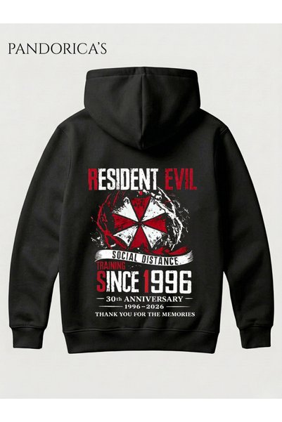 PANDORICA Resident Evil 30. Yıl Özel Tasarımı Yazılı SIRT ve ÖN Baskılı Unise...