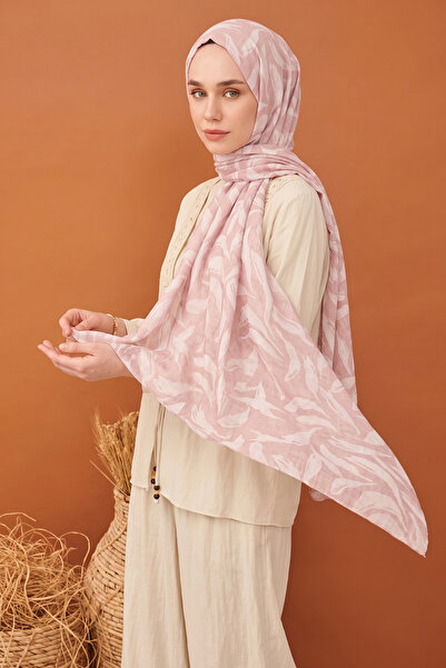 sermoda Aerobin Jacquard Leaf Patterned Shawl 16