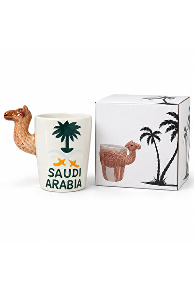 wafra store كوب قهوة سيراميك لليوم الوطني السعودي سعة 200 مل بتصميم مجسم رأس ...
