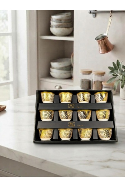 AR HOME 12 Piece Porcelain Arabic Coffe Set