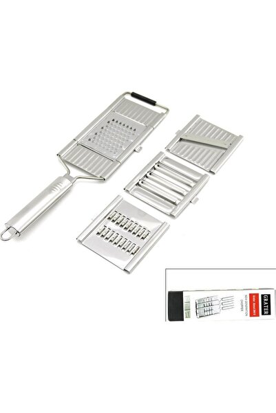 Enfa Enf-1010 Grater Lux Metal Grater Set 3in1 Peeler Removable Grater with S...