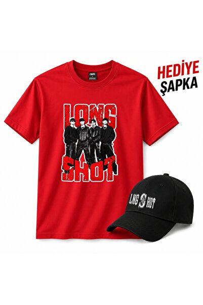 barsdepo Μπλουζάκι με στάμπα Long Shot, Unisex, 100% Βαμβάκι (με δώρο καπέλο)