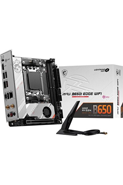 MSI MPG B650I Edge WiFi Oyun Anakartı (AMD AM5, Mini-ITX, DDR5, PCIe 4.0, M.2...
