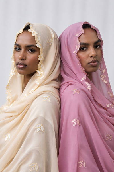 Ophelia 2-Piece Embroidery Hijab Set for Women – Elegant Embroidered Lightwei...