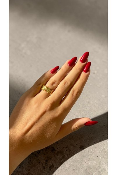 AUREON GOLD Elegant Design Steel Ring