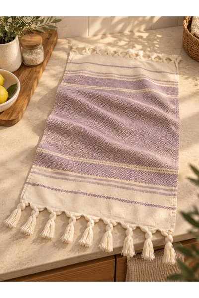 ZIY Collection منشفة منسوجة من القطن العضوي من سلسلة هوم مقاس 40x60 سم - متوف...