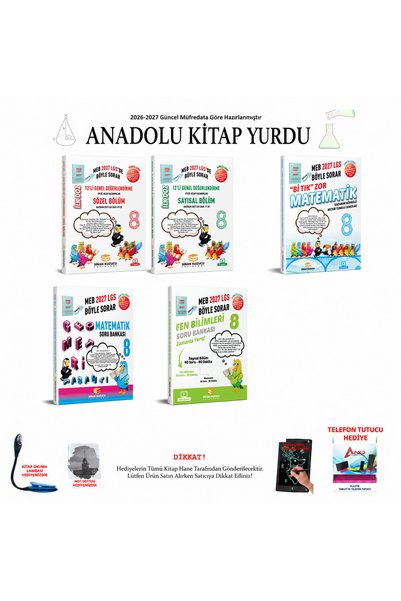 SİNAN KUZUCU YAYINLARI 2026-2027 Sinan Kuzucu 8. Sınıf LGS İlk Doz Genel Dene...
