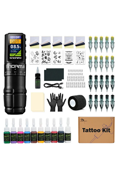 xnet Profesyonel Kablosuz Dövme Makinesi Seti – Wireless Tattoo Pen & Tam Don...