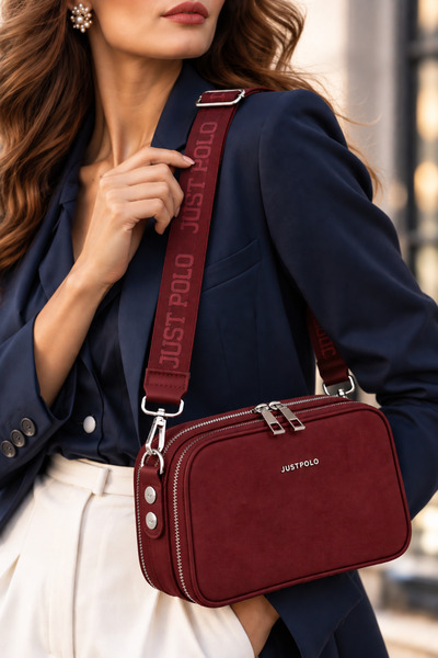 Just Polo Women's Luxury Suede Shoulder Bag