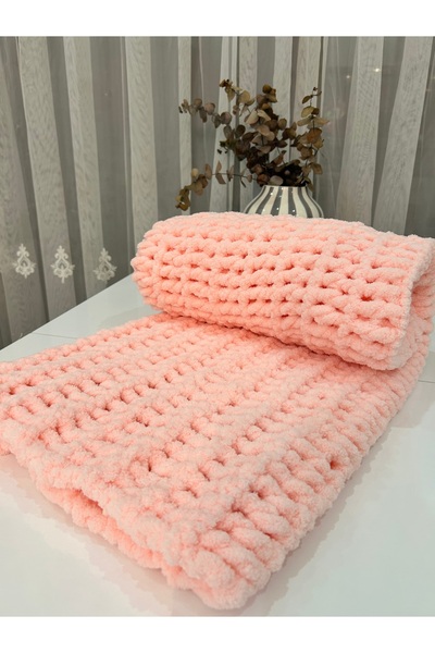 AÇSEL Peluş Örgü Bebek Battaniye