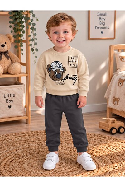 Organic Product DimpleBaby طقم سويت شيرت وبنطلون رياضي مكون من قطعتين للأولاد...