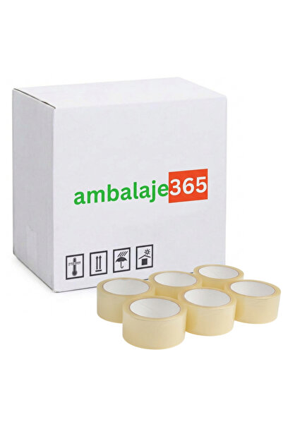 ambalaje365 Set de 36 de role de bandă adezivă pentru ambalare, cu zgomot red...