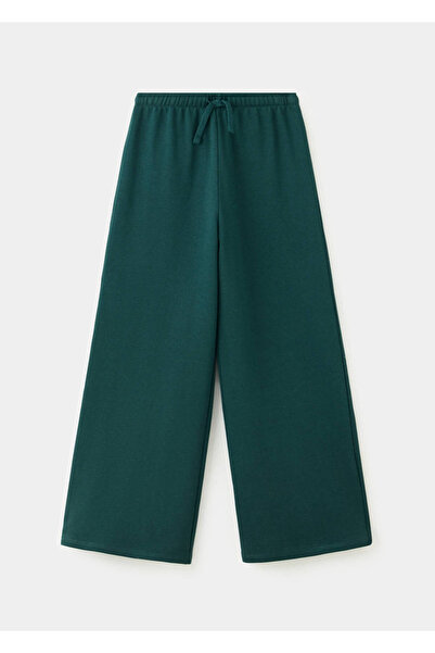 MANGO Kids Wide leg pamuklu jogger pantolon