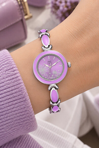 Q&Q Women's Wristwatch in Lilac Color, Casual and Stylish Combination, Gift B...