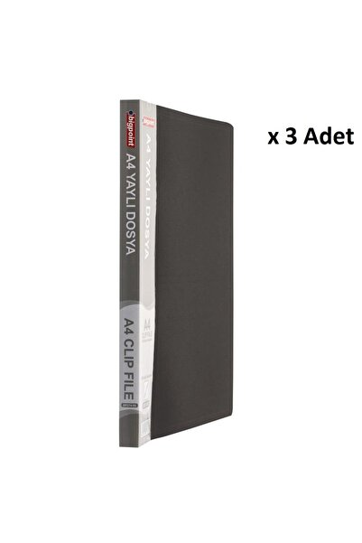 Bigpoint Spring-Loaded File Folder A4 Matte Black X 3 Pieces