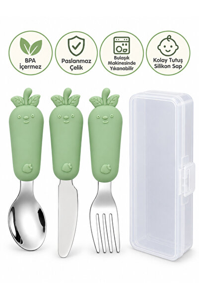 jojobebek Green Color Figured Premium Children's Bpa Free Stainless Steel For...