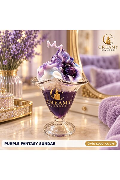 creamy candle purple fantasıa sundae