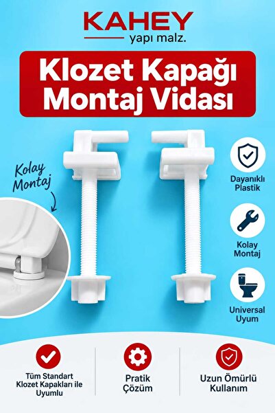 KAHEY Klozet Kapağı Montaj Vidası Alttan Sıkmalı