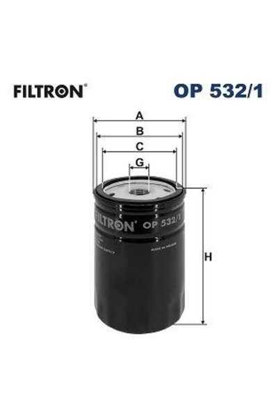 Filtron Oil filter OP 532/1