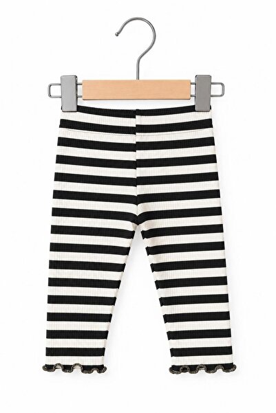 İŞLERKİDS Baby Girl 2-Piece Set Bowknot Sweatshirt Striped Leggings