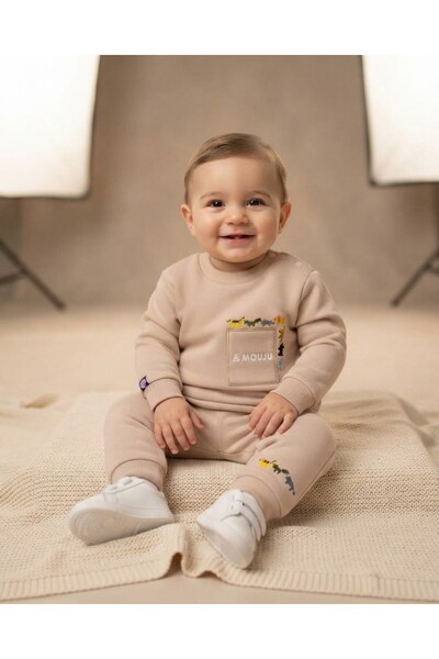 voyyo kids baby طقم شتوي للأطفال الأولاد مكون من 3 قطع مطبوع عليه ديناصورات، ...