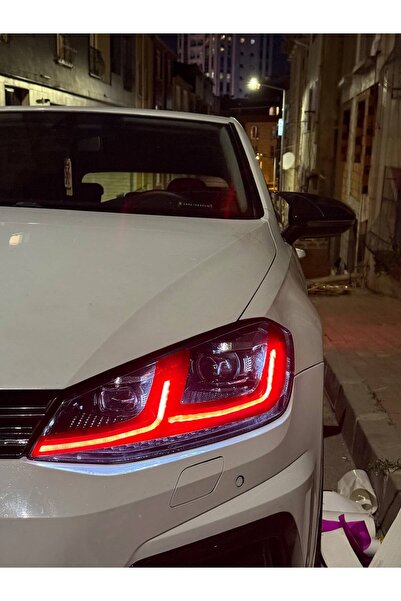 ARKT STİCKER Wolkswagen Golf 7,5 Gündüz Led Sticker Set Kırmızı