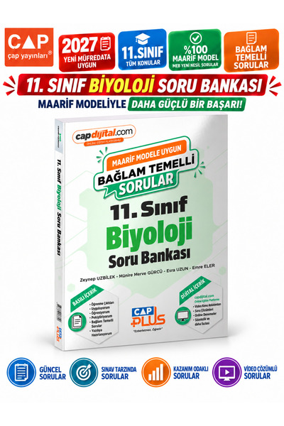 Çap Yayınları ÇAP 2027 11.Sınıf BİYOLOJİ %100 Maarif Model Bağlam Temelli Sor...