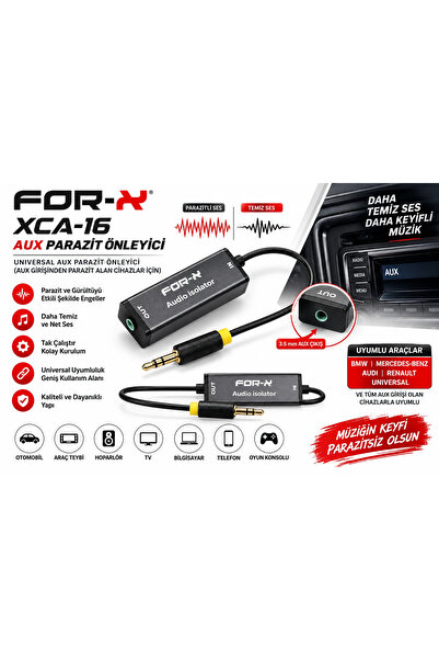 For-X Aux Parazit Kesici - XCA-16 Universal Aux Ses Parazit Önleyici - 1 Adet