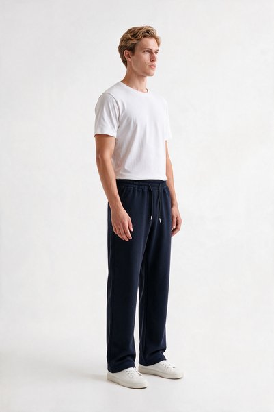 VESTRO Men's Baggy Loose Fit Sweatpants, Shaded Winter Style, 3 Yarns