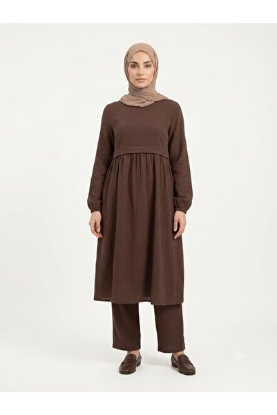 Mersha Collection طقم تونيك مفصل للرضاعة الطبيعية من ميرشا موسلين - ملابس فتر...
